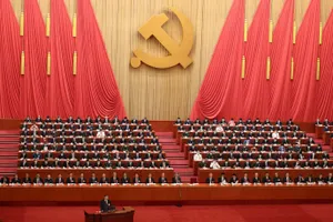 Chủ tịch Trung Quốc Tập Cận Bình phát biểu trong lễ khai mạc Đại hội đảng Cộng sản TQ lần thứ 20 tại Bắc Kinh ngày 16-10. Ảnh: CNN 