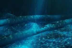 Rò rỉ đường ống Nord Stream trên biển Baltic. Ảnh: RT