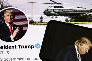Tài khoản Twitter của cựu Tổng thống Mỹ Donald Trump. Ảnh: ANADOLU AGENCY