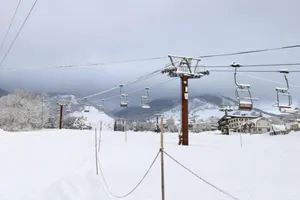Khu nghỉ dưỡng Tsugaike Mountain ở làng Otari, tỉnh Nagano (Nhật) ngày 30-1 sau trận tuyết lở. Ảnh: KYODO