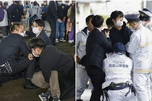 VIDEO: Trấn áp nghi phạm ném bom khói khiến thủ tướng Nhật phải sơ tán