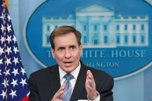Phát ngôn viên Hội đồng An ninh Quốc gia Mỹ John Kirby. Ảnh: REUTERS