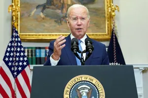Tổng thống Mỹ Joe Biden phát biểu về trần nợ tại Nhà Trắng (thủ đô Washington D.C, Mỹ) ngày 17-5. Ảnh: REUTERS