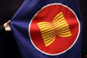 Cờ của Hiệp hội các quốc gia Đông Nam Á (ASEAN). Ảnh: REUTERS