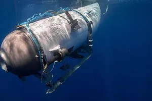 Mẫu tàu ngầm chuyên đưa du khách tới tham quan xác Titanic. Ảnh: OCEANGATE EXPEDITIONS