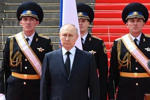 Tổng thống Nga Vladimir Putin phát biểu trước các đơn vị quân đội Nga tại Điện Kremlin (thủ đô Moscow, Nga) ngày 27-6. Ảnh: SPUTNIK
