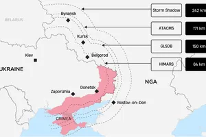 Vũ khí tầm xa Ukraine sẽ vươn đến đâu nếu đặt gần biên giới Nga?