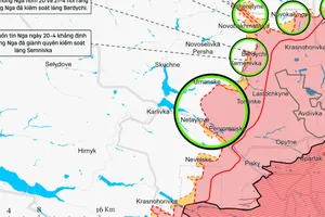 Lược đồ: Nga đột phá xung quanh pháo đài Avdiivka