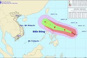 Xuất hiện bão Maysak hoạt động mạnh trên vùng biển Philippines
