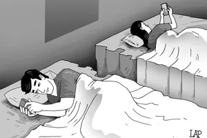 Gia đình sum họp trên... mạng