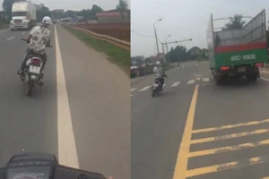 Nam thanh niên đùa với tử thần trên quốc lộ