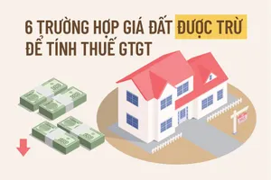 Các trường hợp giá đất được trừ để tính thuế giá trị gia tăng