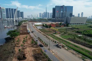 Nhiều hạng mục trọng điểm ở công viên bờ sông Sài Gòn sắp hoàn thiện