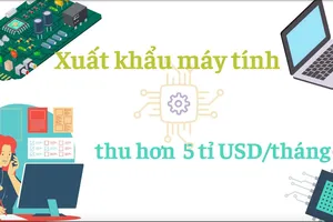 Chỉ trong 1 tháng, Việt Nam kiếm hơn 5 tỉ USD nhờ bán máy vi tính