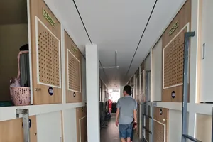 Một hộp ngủ tại quận Bình Thạnh, TP.HCM. Ảnh: NGUYỄN CHÂU