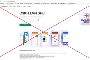 Xuất hiện trang web giả mạo Trung tâm CSKH của Điện lực Miền Nam