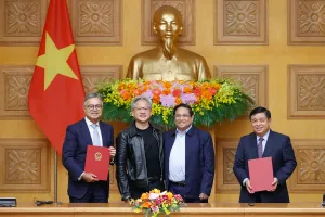 Lễ công bố thỏa thuận hợp tác giữa Chính phủ Việt Nam và Tập đoàn NVIDIA.