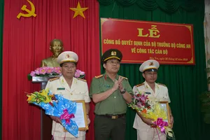 Công an tỉnh Bến Tre có 2 tân phó giám đốc 