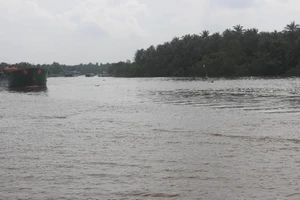  Tàu chở 1.320 tấn than chìm trên kênh Chợ Gạo