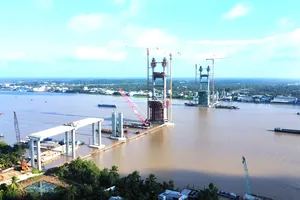 Dự án cầu Rạch Miễu 2 thi công xuyên lễ 2-9