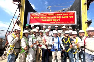 Dự án cầu Rạch Miễu 2: Cầu chính vượt tiến độ, đã hoàn thành trụ tháp dây văng đầu tiên