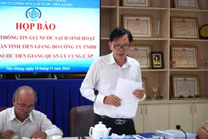 Giá nước sạch sinh hoạt với hộ gia đình ở Tiền Giang tăng thêm 1.200 đồng/m3