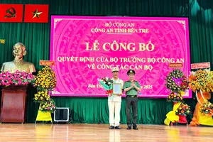 Thượng tá Nguyễn Văn Hạnh làm Phó Giám đốc Công an tỉnh Bến Tre 