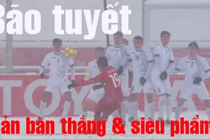 Bão tuyết cản bàn thắng và bão tuyết với 'cầu vồng tuyết'