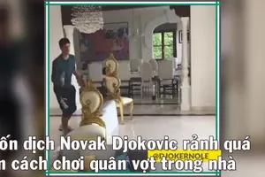 Hủy giải Wimbledon, Novak Djokovic biến nhà thành sân quần vợt