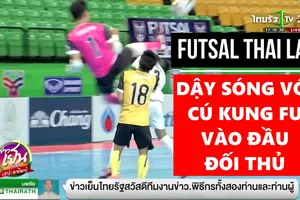 Futsal Thái Lan dậy sóng vì pha kung fu vào đầu đối thủ