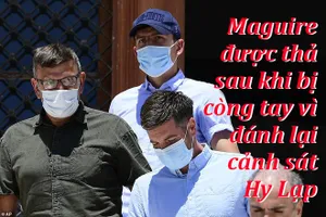 Maguire xuất hiện sau vụ chống trả, đánh cảnh sát Hy Lạp