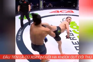 Hai võ sĩ knock out đối thủ bằng đòn... gót