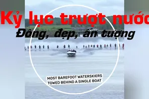 Kỷ lục trượt nước đông và tuyệt đẹp