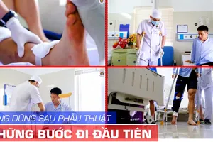 Video Hùng Dũng tập đi sau khi phẫu thuật