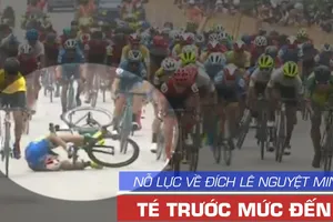 Video cú ngã trước mức đến của Lê Nguyệt Minh