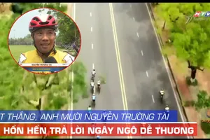 Anh Mười Trường Tài vừa thở vừa trả lời thật dễ thương