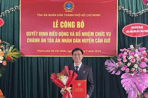 Ông Lê Minh Phước giữ chức vụ chánh án TAND huyện Cần Giờ, TP.HCM