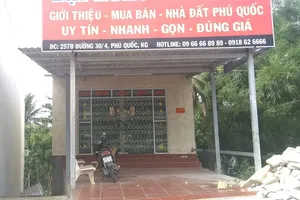 Phú Quốc: Nhiều văn phòng bất động sản vắng tanh