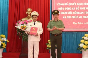 Phó giám đốc Công an Bình Thuận làm giám đốc Công an Bạc Liêu