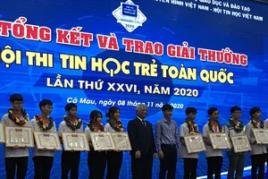 Hà Nội, Lâm Đồng, TP.HCM giật giải Tin học trẻ toàn quốc