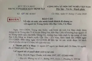 Kết quả xét nghiệm COVID-19 của người phụ nữ về từ Trung Quốc