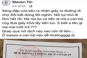 Phao tin bị thu 90 ngàn/giấy đi đường, một thanh niên bị lập biên bản