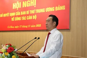 Chủ tịch tỉnh Vĩnh Long Lữ Quang Ngời được chỉ định làm Phó bí thư tỉnh uỷ Cà Mau