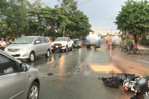 Bình Dương: 2 vợ chồng bị xe bồn cán chết thương tâm