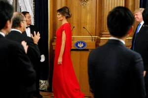 Bà Melania Trump lộng lẫy dự quốc yến ở Nhật