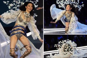 Siêu mẫu Trung Quốc 'vồ ếch' tại Victoria's Secret show
