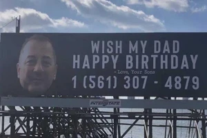 Thuê bảng hiệu to đùng để chúc mừng sinh nhật bố