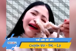 Video: Đòi ăn bạch tuộc sống, cô gái bị bạch tuộc 'xực' lại