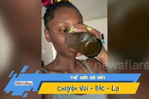 Cô gái uống nước tiểu của mình để tăng cường sức khỏe