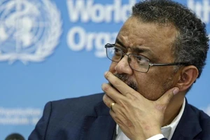 Tổng Giám đốc WHO Tedros Adhanom Ghebreyesus tại buổi họp báo hôm 1-4. Ảnh: AFP
